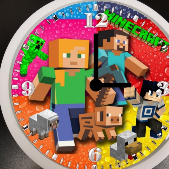 COPY - Minecraft clock with led lights - Picture 1 of 3